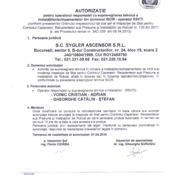 Autorizatie tehinica